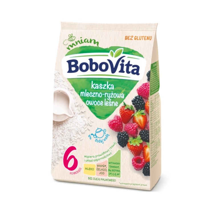 BoboVita milk and rice porridge, forest fruits, after 6 months 230g
