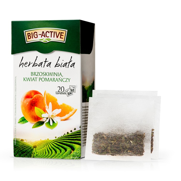 HERBAPOL BIG ACTIVE WHITE TEA WITH PEACH & ORANGE BLOSSOM 20BAGS