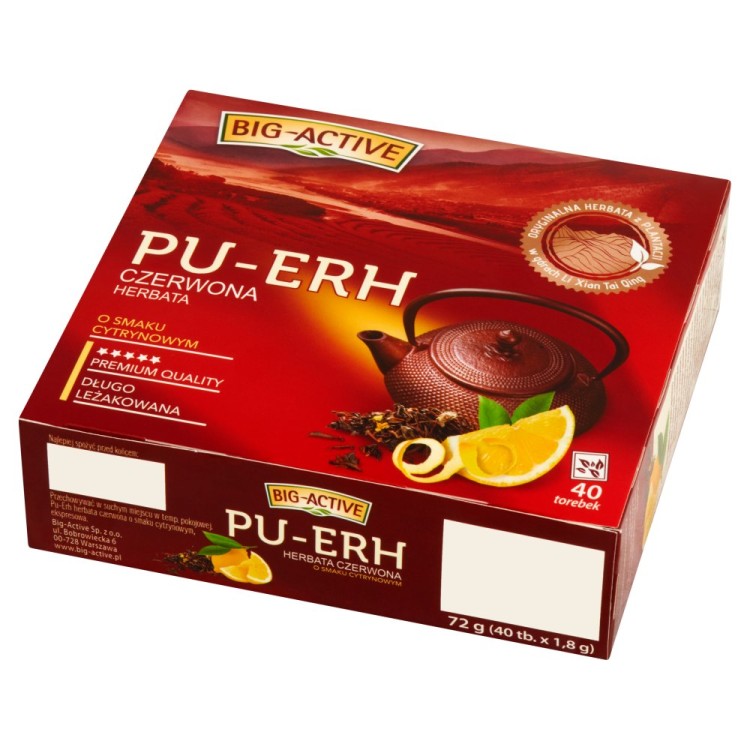 HERBAPOL BIG ACTIVE PU-ERH LEMON FLAVOURED RED TEA 72G