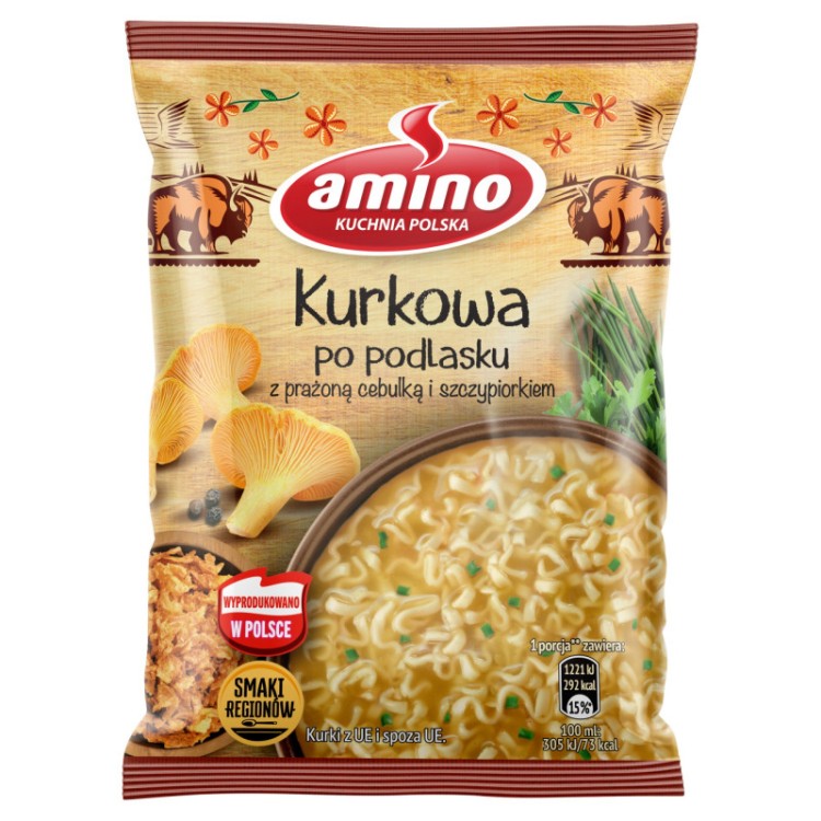 Amino Podlasie instant chanterelle soup with roasted onion and chives 61 g