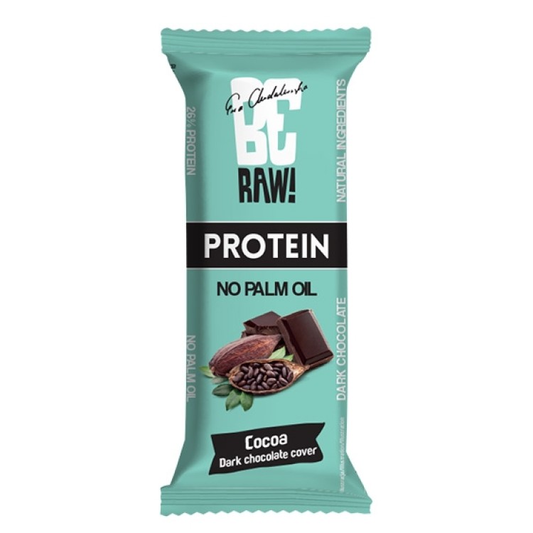 BeRAW Protein Bar Cocoa 38% protein 100% natural gluten-free superfood 40g