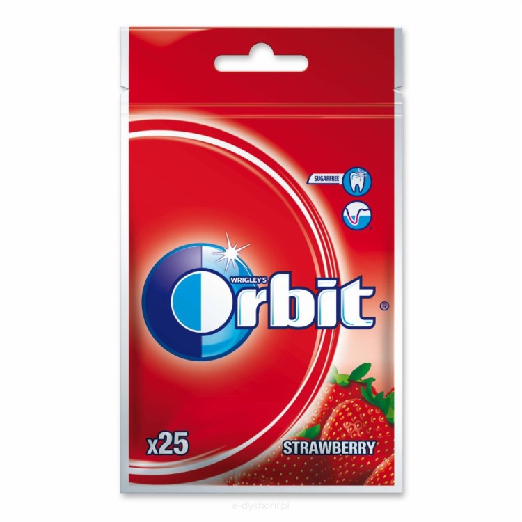 WRIGLEY Orbit Strawberry Sugar Free Chewing Gum 35 g (25 dragees)