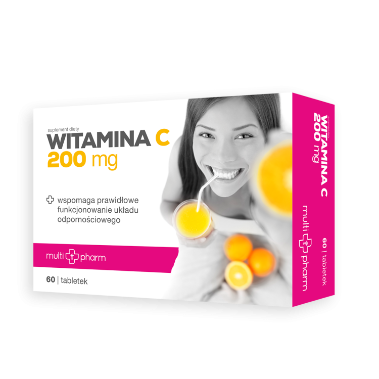 MULTI-PHARMA VITAMIN C 200mg - 60 TABLETS