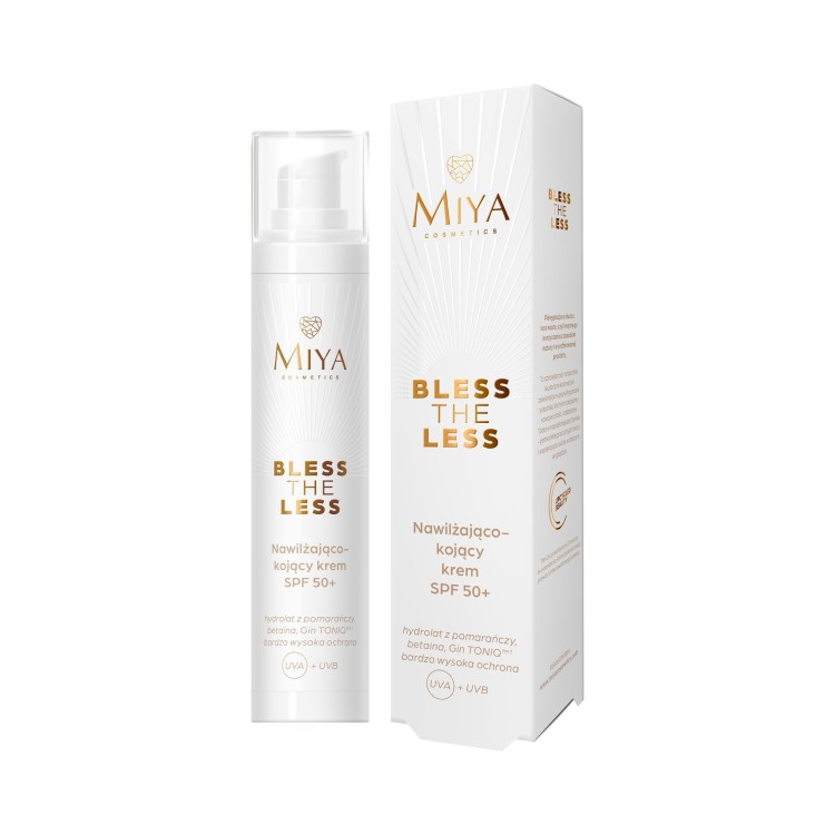 MIYA BLESS THE LESS MOISTURISING AND SOOTHING FACE CREAM WITH SPF50+ 50ML