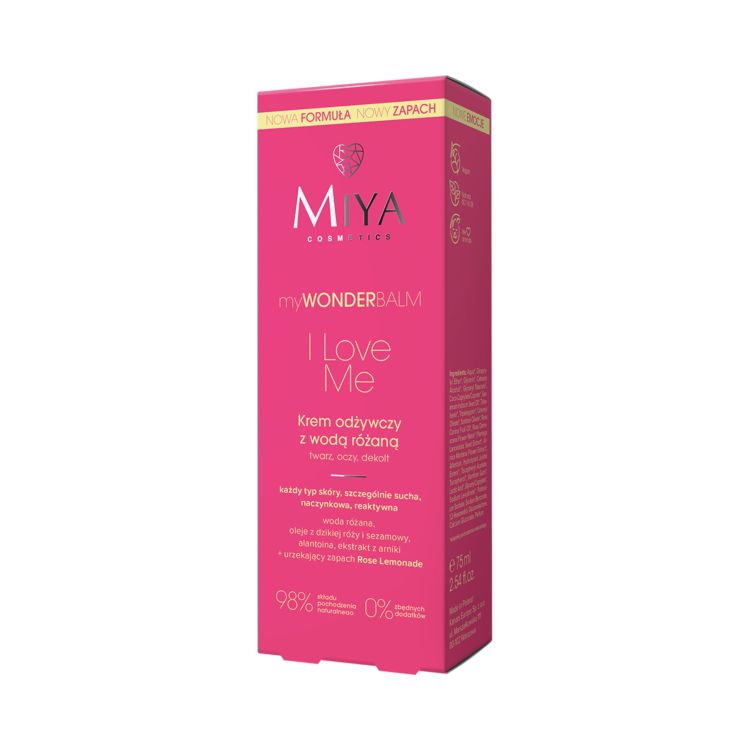 MIYA myWONDERBALM I LOVE ME Nourishing cream with rose water 75 ml MIYA myWONDERBALM I LOVE ME Nourishing cream with rose water 75 ml