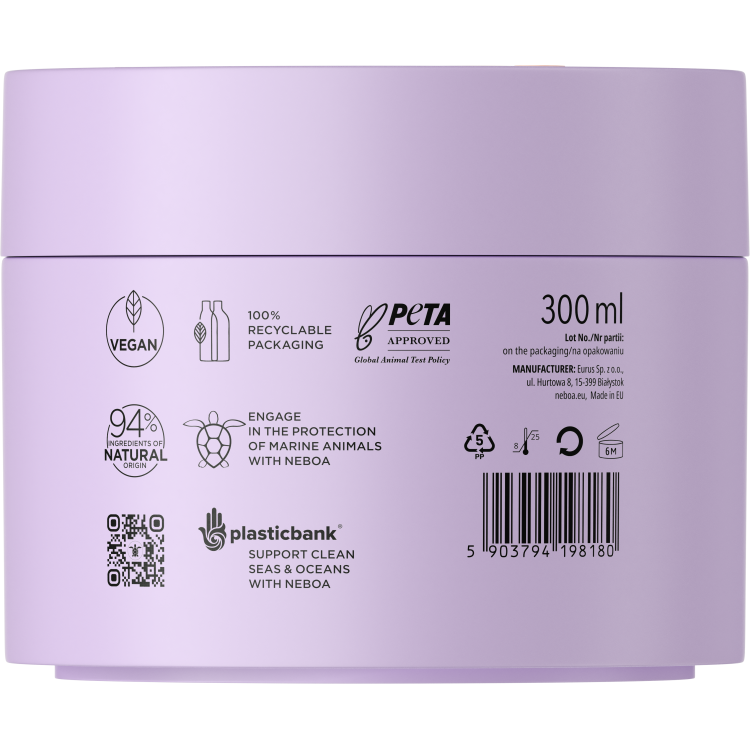 NEBOA GLOSSY HAIR Smoothing mask for hair lamination 300ml