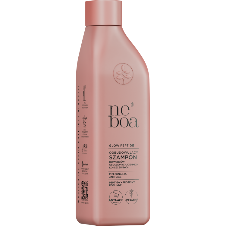 NEBOA GLOW PEPTIDE Restructuring shampoo for weak, fine, and damaged hair 300 ml NEBOA GLOW PEPTIDE Restructuring shampoo for weak, fine, and damaged hair 300 ml