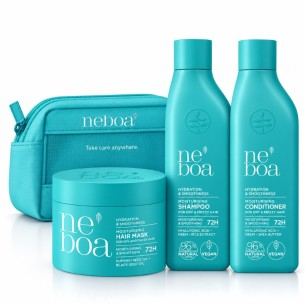 Neboa Hydration & Smoothness Haircare Set with FREE Cosmetic Bag