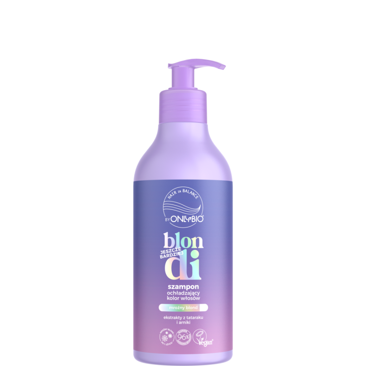 ONLYBIO HAIR IN BALANCE BLONDI Hair color-cooling shampoo 400ml ONLYBIO HAIR IN BALANCE BLONDI Hair color-cooling shampoo 400ml