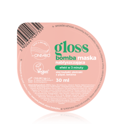 ONLYBIO HAIR IN BALANCE GLOSS BOMB shine-enhancing mask 30 ml ONLYBIO HAIR IN BALANCE GLOSS BOMB shine-enhancing mask 30 ml