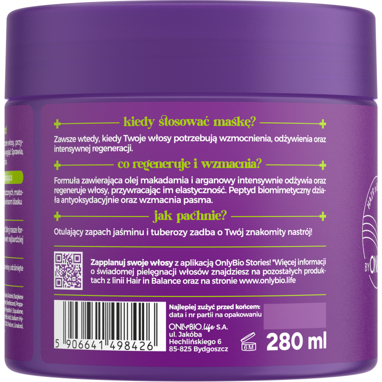 ONLYBIO HAIR IN BALANCE REPAIR Regenerating & strengthening conditioner 200ml
