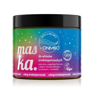 OnlyBio Hair in Balance hair mask for medium porosity hair 400ml