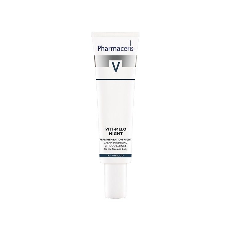 PHARMACERIS V REPIGMENTATION NIGHT CREAM WITH REDUCING WHITE STAINS FACE AND BODY 40ml