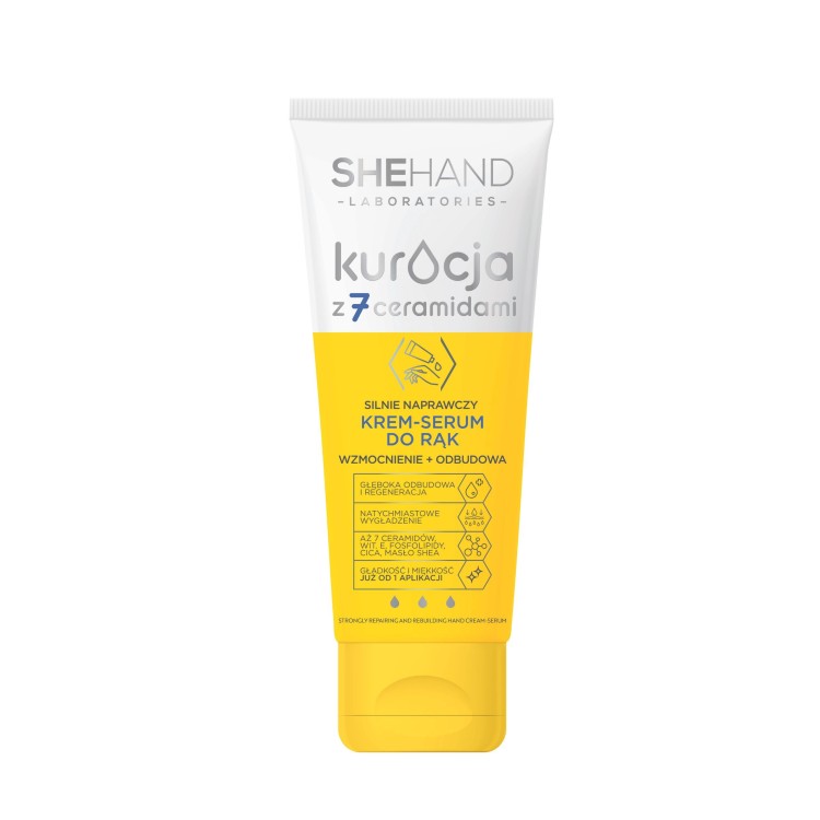 SHE COSMETICS SHEHAND TREATMENT WITH 7 CERAMIDES STRONGLY REPAIRING HAND CREAM STRENGTHENING + RECONSTRUCTION 75ML