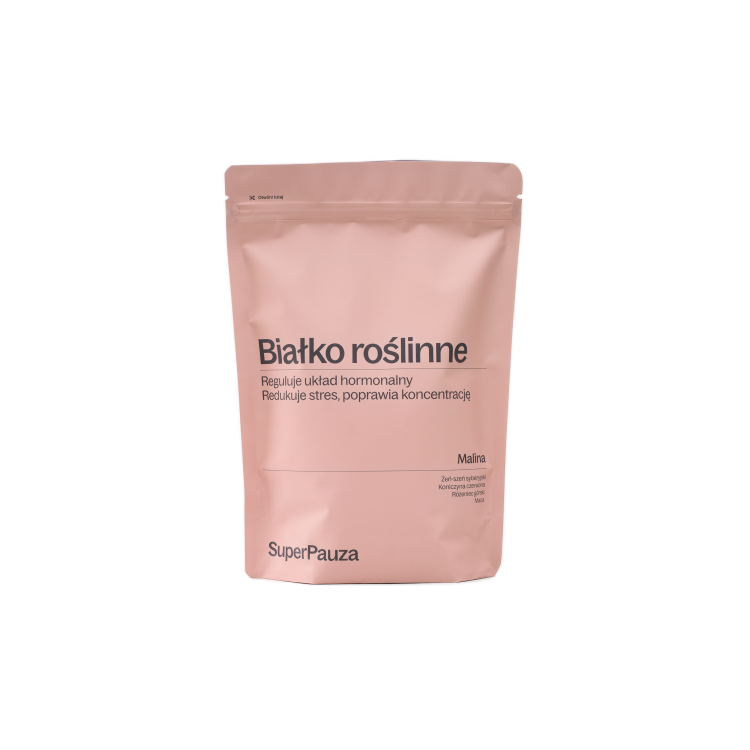 SUPERPAUZA Super soothing plant protein - raspberry 750 g SUPERPAUZA Super soothing plant protein - raspberry 750 g