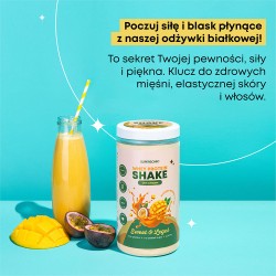 SUPERSONIC Protein shake mango-passion fruit flavour with collagen  560 g (16 servings)  EXP: 04.2025