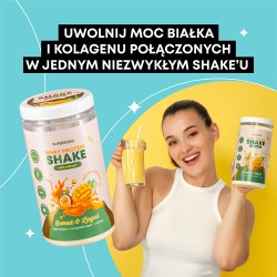 SUPERSONIC Protein shake mango-passion fruit flavour with collagen  560 g (16 servings)  EXP: 04.2025