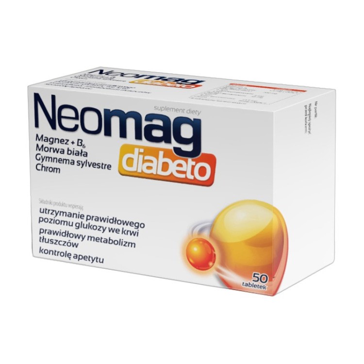 NEOMAG DIABETO, magnesium for diabetics, 50 tablets NEOMAG DIABETO, magnesium for diabetics, 50 tablets