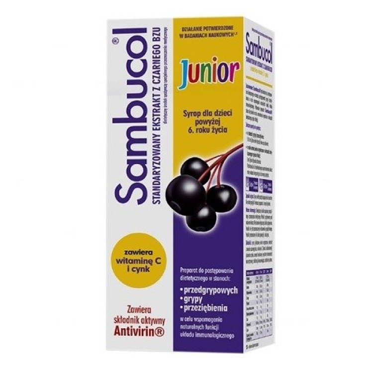 ADAMED Sambucol Antivirin Junior with Black Elderberry extract 120ml
