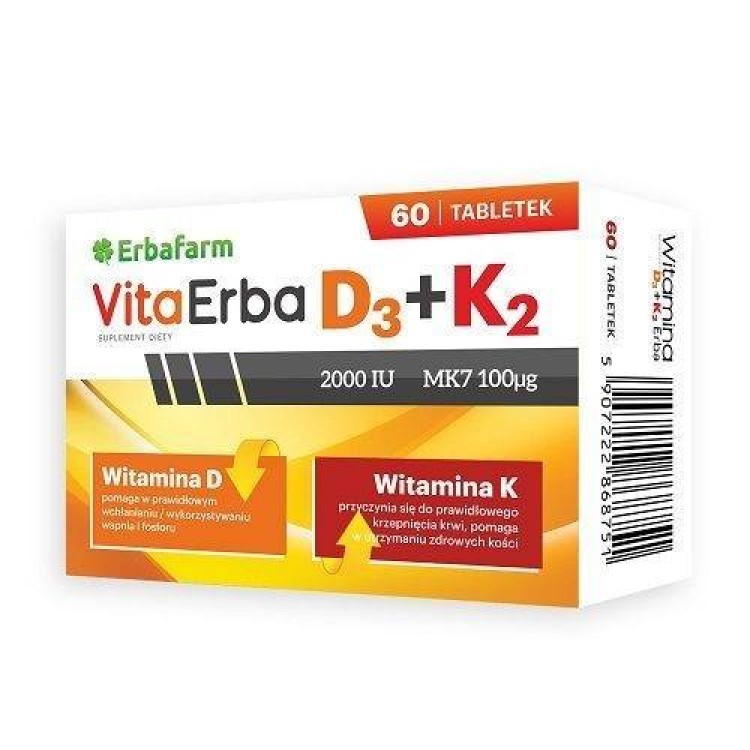 ERBAFARM VitaErba D3 + K2 60 tablets
