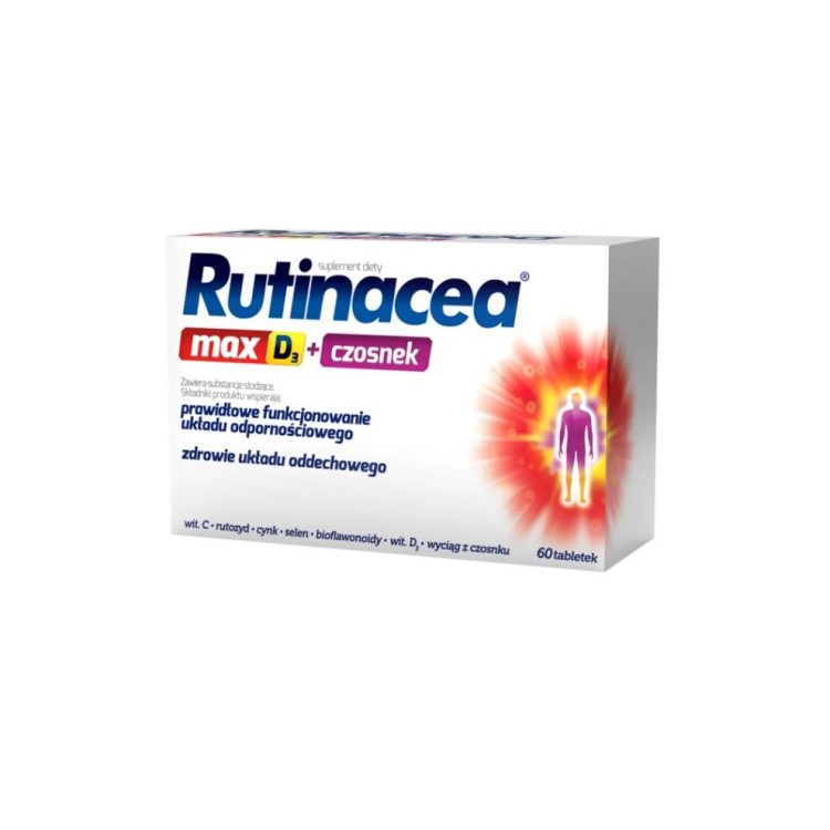 AFLOFARM Rutinacea Max D3 + garlic tablets 60 pcs.