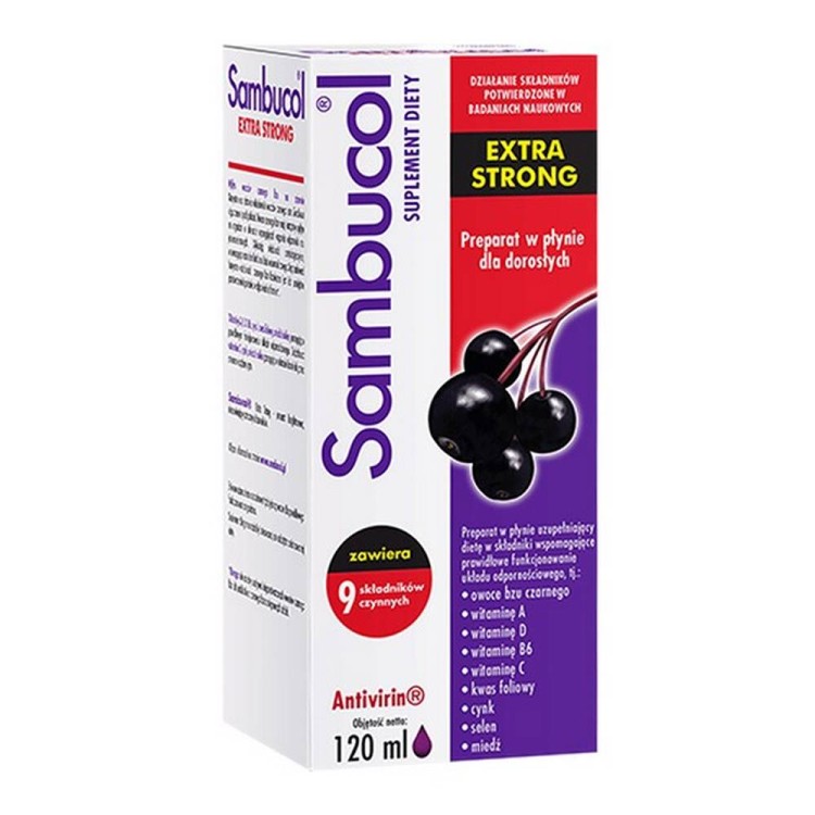 ADAMED Sambucol Antivirin Extra Strong with Black Elderberry extract 120ml
