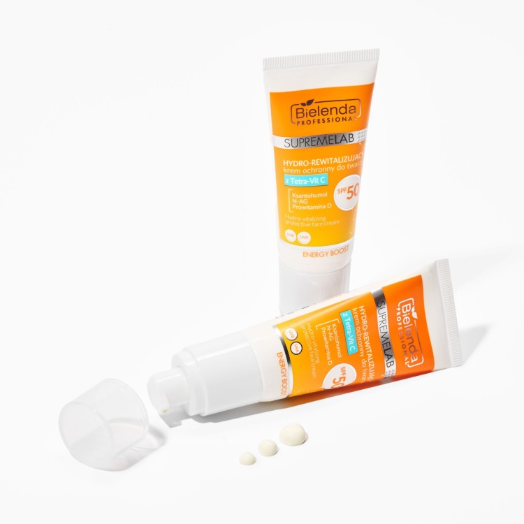 SUPREMELAB ENERGY BOOST HYDRO-REVITALIZING PROTECTIVE FACE CREAM WITH TETRA-VIT C SPF 50 40ML SUPREMELAB ENERGY BOOST HYDRO-REVITALIZING PROTECTIVE FACE CREAM WITH TETRA-VIT C SPF 50 40ML