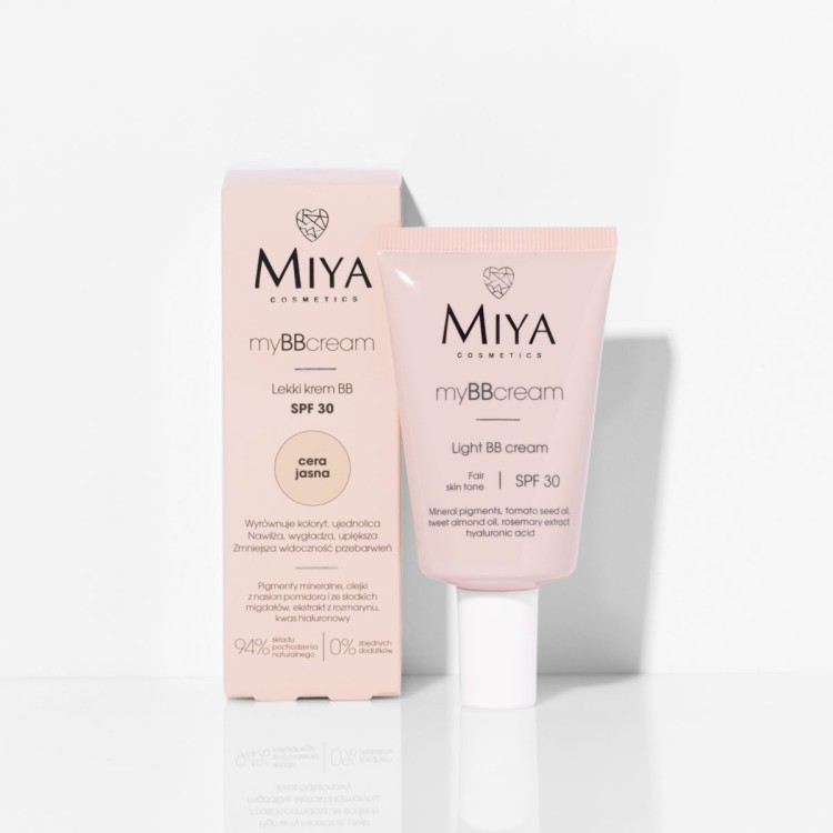 Miya Cosmetics myBBcream Light BB cream SPF 30 fair skin tone 40ml EXP: 09.2024