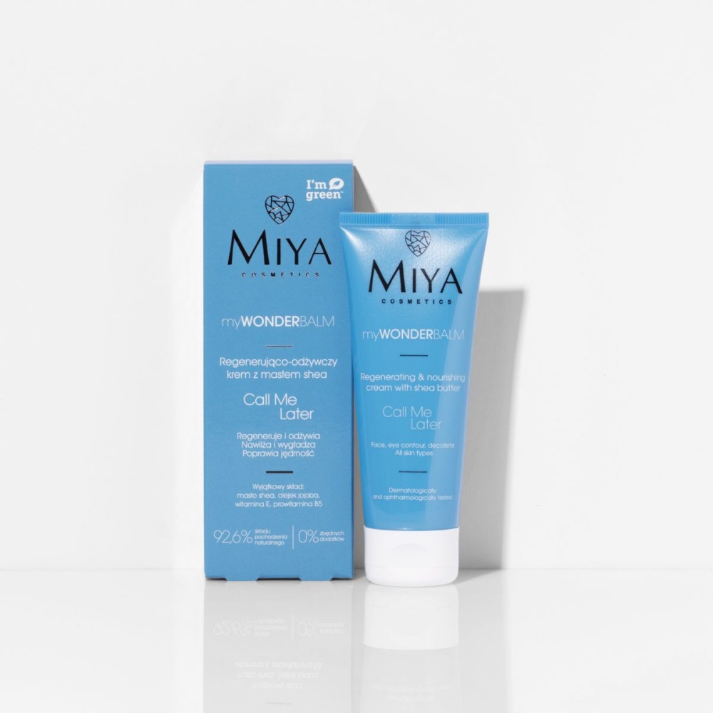 MIYA Cosmetics myWONDERBALM Call Me Later Regenerating and nourishing face cream with shea butter 75ml MIYA Cosmetics myWONDERBALM Call Me Later Regenerating and nourishing face cream with shea butter 75ml