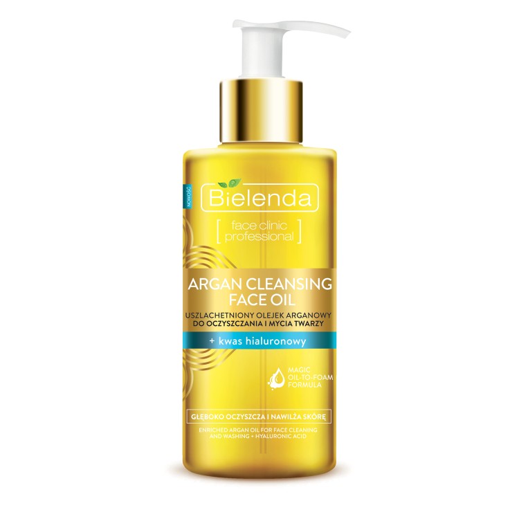 ARGAN CLEANSING FACE OIL Refined argan oil to clean and wash the face + hyaluronic acid, 140ml