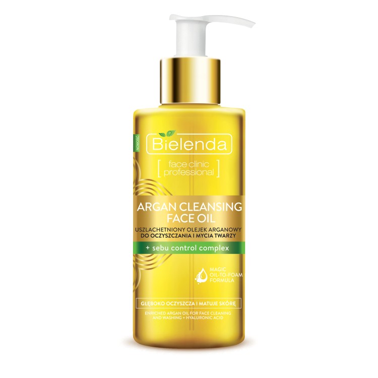 ARGAN CLEANSING FACE OIL Refined argan oil to clean and wash the face + sebum control complex, 140ml