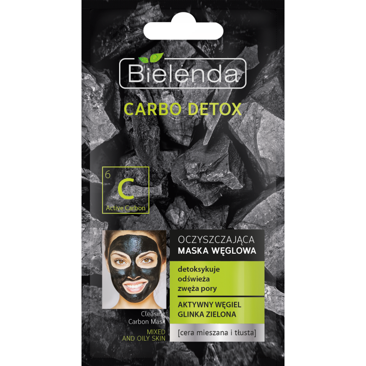 CARBO DETOX PURIFYING CHARCOAL MASK FOR MIXED AND OILY SKIN, 8 g
