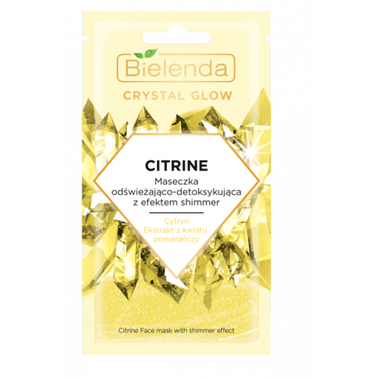 BIELENDA CRYSTAL GLOW CITRINE Face mask with shimmer effect, 8g
