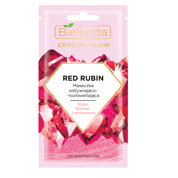 BIELENDA CRYSTAL GLOW RED RUBIN Face mask, 8g