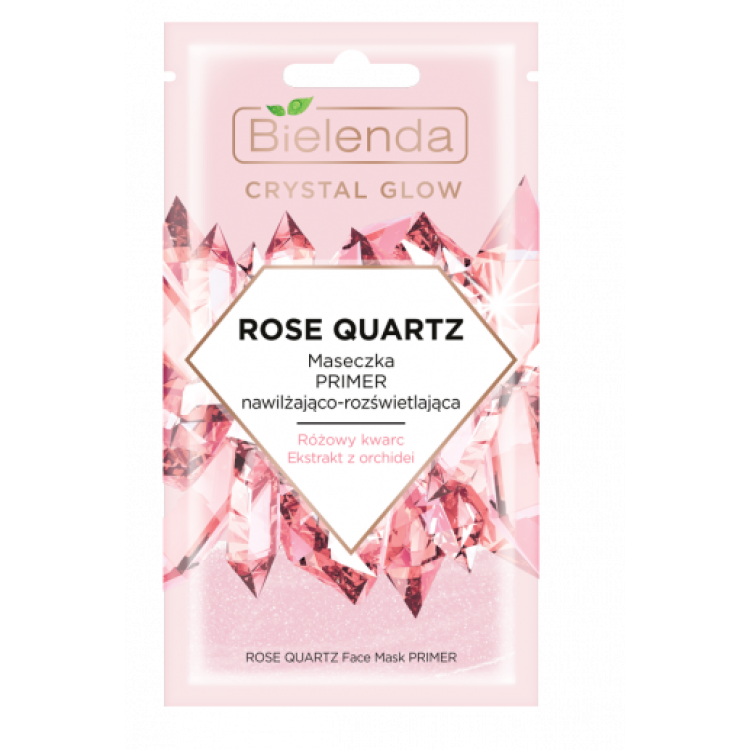 BIELENDA CRYSTAL GLOW ROSE QUARTZ  Face mask PRIMER, 8g