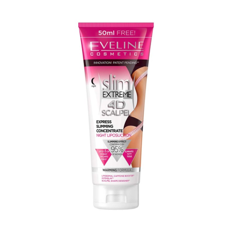 Eveline SLIM EXTREME 4D SCALPEL Express Slimming Concentrate Night Liposuction 250 ML