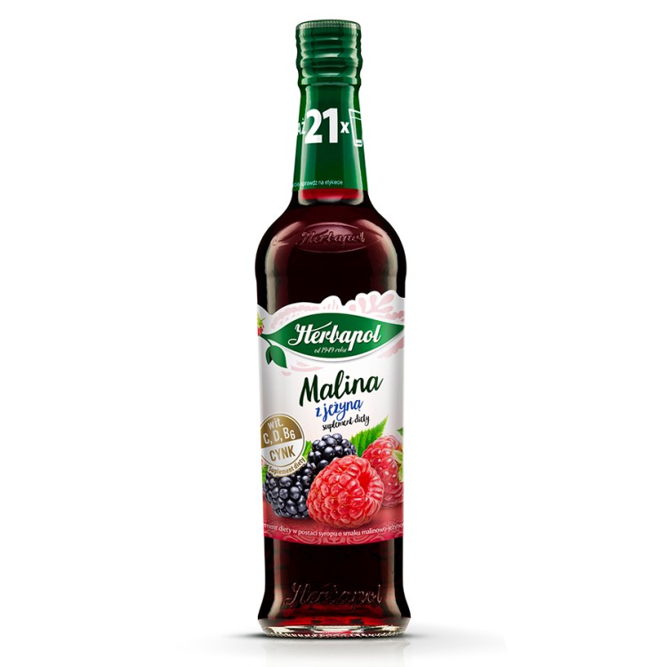 Raspberry with Blackberry  Syrup