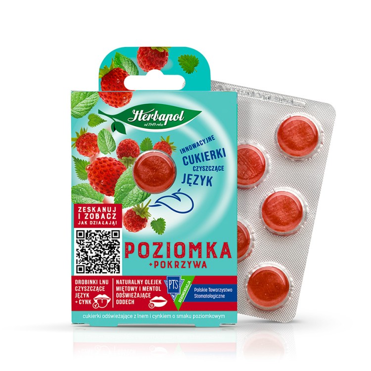  Wild strawberry and nettle – flavoured refreshing lozenges