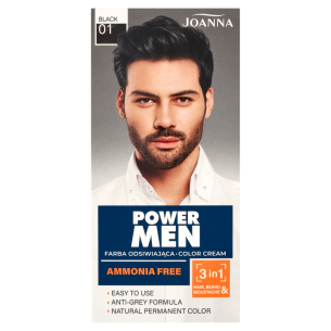 Joanna Power Men 3-in-1 hair color cream 01 BLACK Joanna Power Men 3-in-1 hair color cream 01 BLACK