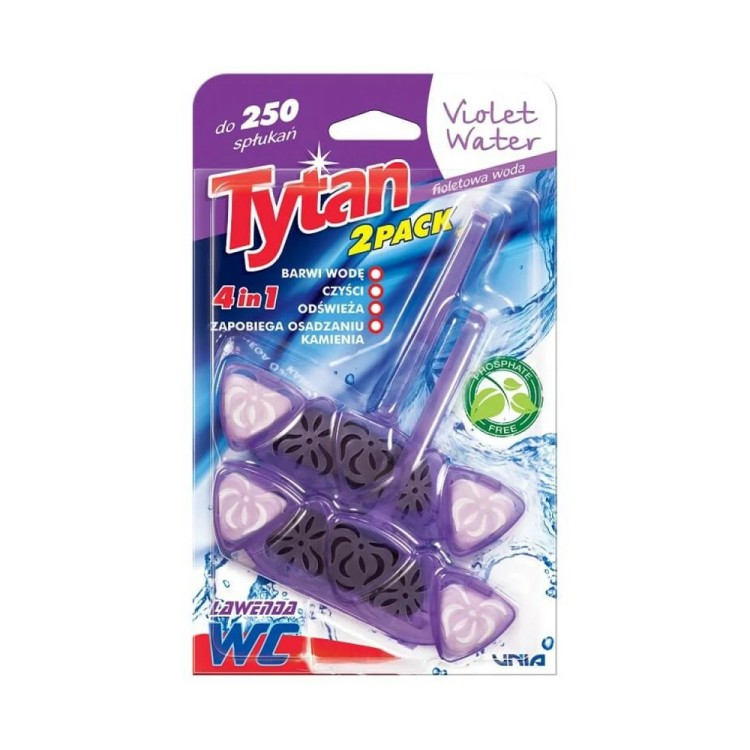 Tytan WC Block Violet Water 4 in 1 2 x40g