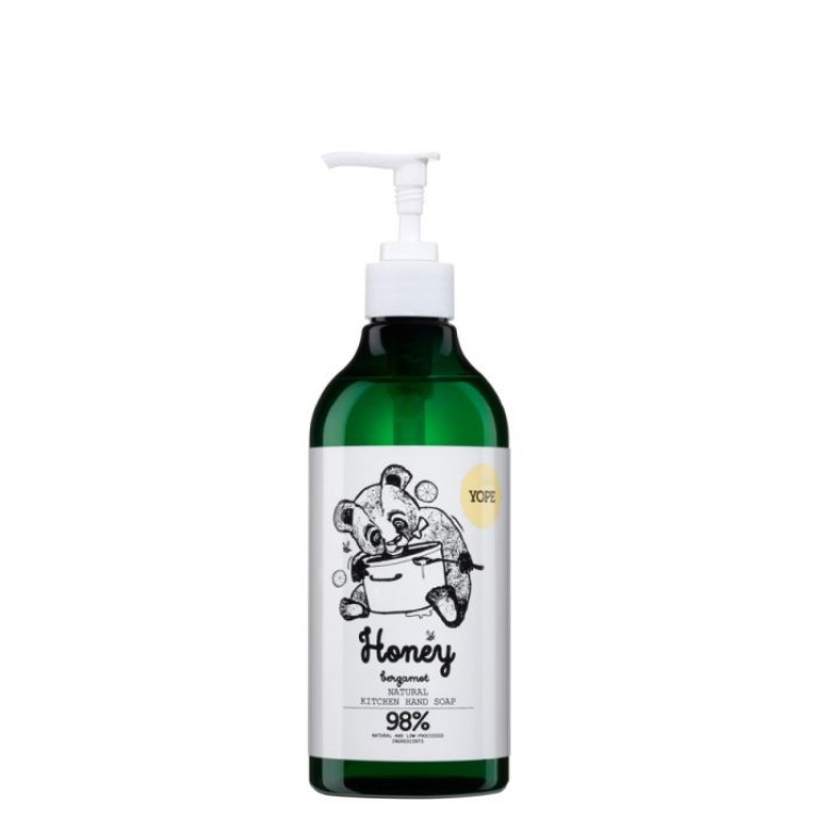 Yope Natural Kitchen Hand Soap Honey and Bergamot 500ml