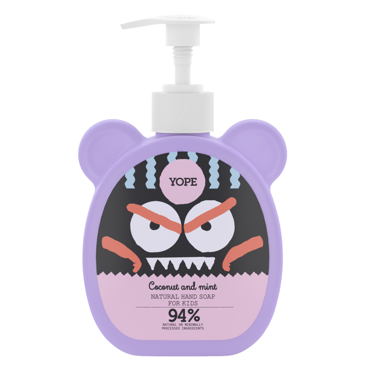 YOPE NATURAL HAND SOAP FOR KIDS WITH COCONUT AND MINT 400ML