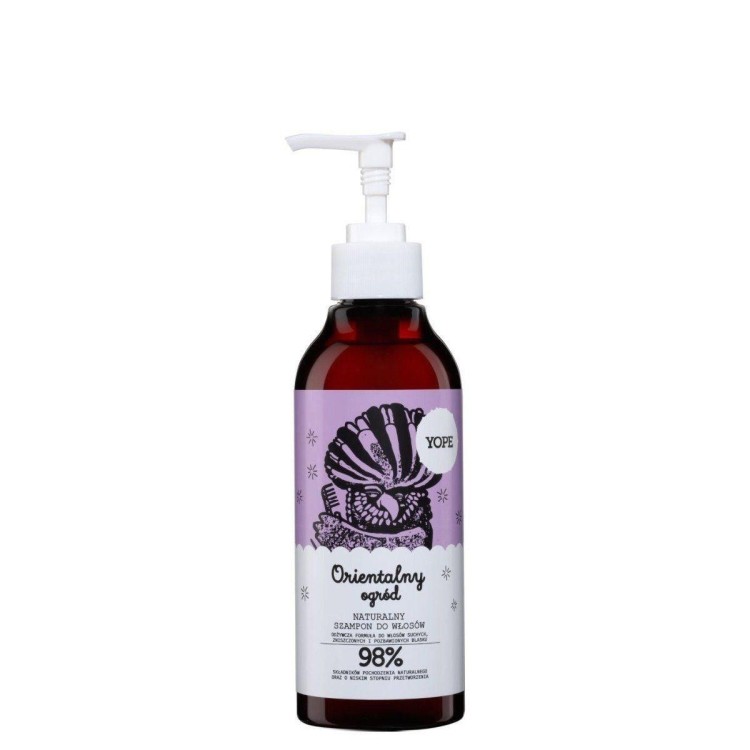 YOPE NATURAL HAIR SHAMPOO FOR DRY, DAMAGED AND DULL HAIR WITH ORIENTAL GARDEN FRAGRANCE 300ML EXP: 05.2024