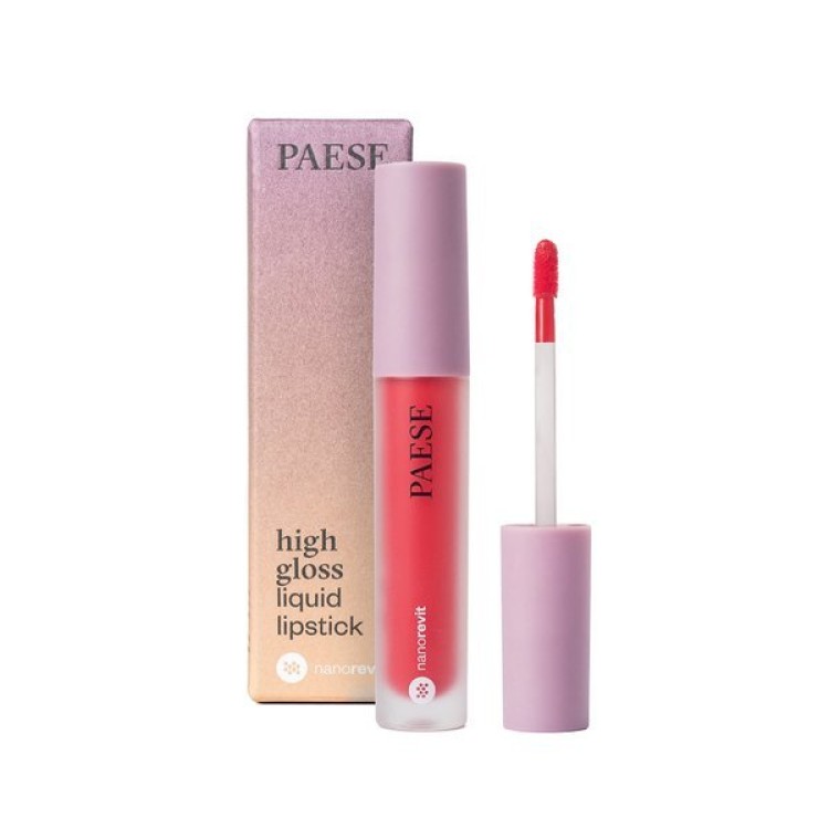 PAESE NANOREVIT High Gloss Liquid Lipstick 53 SPICY RED, 4,5ml